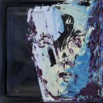 <p>Portret man #1 - Olie op glasblok - 18 x 18 cm</p>